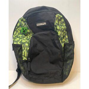 Minecraft Creeper backpack bag 20" x 14" x 7" green black